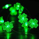 Shamrocks Led String Lights w/ Remote for Bedroom Party Feast of St. Patrick's Day Green Decoration