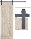 LDB_Building 5 FT Sliding Barn Door Hardware Kit, Upgraded Nylon Hanger, Easy to Install