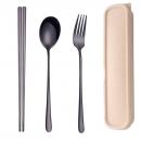 Fullgaden 3 PCS Stainless Steel Travel Camping Flatware Set Chopsticks with Case $14.27 MSRP