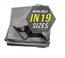 Trademark Suplies Tarp Cover 30X30 Silver/Black Heavy Duty Thick Material, Waterproof - $105.88 MSRP