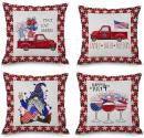 Klyfar 4th of July Pillow Covers Set of 4, Independence Day Decorations Patriotic Throw Pillow Cases