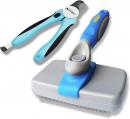 Lemogan Set of Nail Clippers as Dog and Cat Nail Clippers and a Slicker Brush - $21.98 MSRP