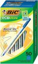 BIC Ecolutions Round Stic Ballpoint Pen, Medium Point (1.0mm), Blue, 50-Count (?GSME509BE) $4.59MSRP