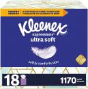 Kleenex Expressions Ultra Soft Facial Tissues, 18 Cube Boxes, 65 Tissues per Box - $26.87 MSRP