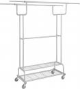 Simple Trending Double Rail Clothes Garment Rack, Heavy Duty Commercial Grade Clothing- $79.97 MSRP