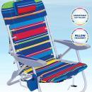 Rio Brands Beach Lace-Up Suspension Folding Beach Chair with Removable Storage Pack