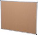 VIZ-PRO Cork Notice Board, 150x120cm, Silver Aluminium Frame