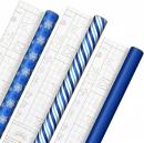 Hallmark Holiday Wrapping Paper with DIY Bow Templates on Reverse 3 Rolls $14.99 MSRP