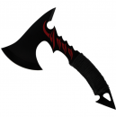  BUCKSHOT Black & Red Axe with Black Paracord Wrap