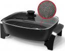 EG-6203 Deep Plate 8Qt. Flexible Electric Flyer with Glass Lid for Easy Soothing, Black