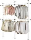 Prince Hanger, One Touch Double 2 Tier Adjustable Hanger, Clothing Rack, Garment Rack, Freestanding