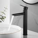 Bathroom Tap High Washbasin Mixer Tap Black Single Lever Basin Mixer - 69.99€