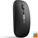 INPHIC Wireless Mouse, 2.4G Slim Silent Rechargeable Computer Mouse, LED Black -11,99€ PVP