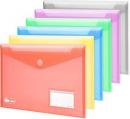 24 x Velcro Fastening Document Wallet A4 6 Coloured Document Folder Wallets - 18,49€