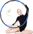 KUYOU Hula Hoop for Adults, Fitness Smart Hula Hoop with Measuring Tape, Blue Gray - 11,94€