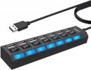 LOBKIN 7-Port USB Hub for Laptop with Independent Power Switches - 9,08€