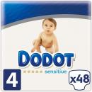 Dodot Sensitive - Fraldas Tamanho 4, 4 Embalagem de 48 Fraldas, 9 a 14 kg