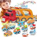 Hahaland 9 in 1 Carrier Truck Transport Vehicles Toy for Boys Girls, Kids Car Toys -29,99Û PVP