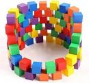 Colorful Cube 100 PCS Wooden Blocks Basic Building Blocks for Baby Toddler - 22,99Û PVP