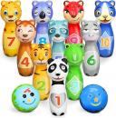 Sanlebi Kids Bowling Set, Soft Foam 10 Pins and 2 Ball with Cute Animals Number -51,99Û PVP