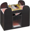 Relaxdays Card Shuffler Electric, 6 Deck, Battery Operated Mixing Machine to Shuffle Playing Cards