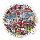 Round Observation Puzzle Firemen 208 Pieces