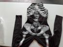 Black Dress with Human Skeleton Design