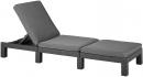 Keter Daytona Sunlounger, grafite com almofada cinza (8711245121000)