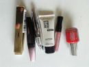 Rimmel London Lipstick, Rimmel London Primer, Rimel London Mascara, YSL Touche Eclat