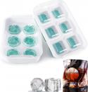 Ice Cube Trays Set of 2, Round Silicone Ice Cube Mold with Lid, Reusable and BPA Free