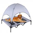 SUPERJARE XLarge Outdoor Dog Bed, Elevated Pet Cot With Canopy, Portable For Camping - $59.99 MSRP