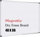 XBoard Magnetic Whiteboard 48 x 36, White Board 4 x 3, Dry Erase Board with Detachable Marker Tray