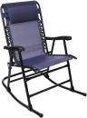 Amazon Basics Outdoor Textilene Zero Gravity Folding Lounge Rocker with Pillow, Navy - $60.71 MSRP