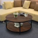 EdMaxwell-charaHome Round Coffee Table Rustic Vintage Industrial Design Furniture - $157.89 MSRP