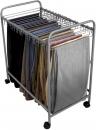 Evelots Pant/Jeans/Trouser Rolling Trolley-Closet Organizer-Come With 18 Hangers - $34.99 MSRP